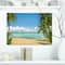 Designart - Palms at Caribbean Beach - Seashore Photo Canvas Art Print